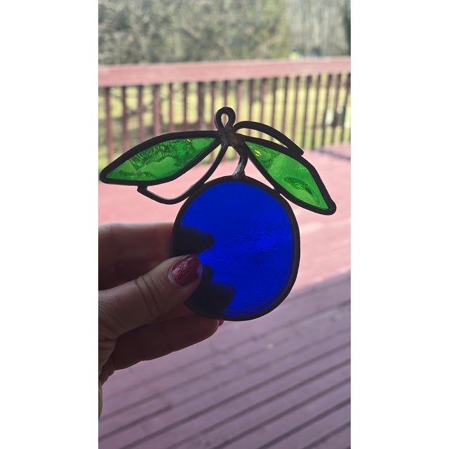 Vintage Cottagecore Grandmillennial Handcrafted Collection of 8 Fruit Suncatchers For Sale - Image 4 of 9