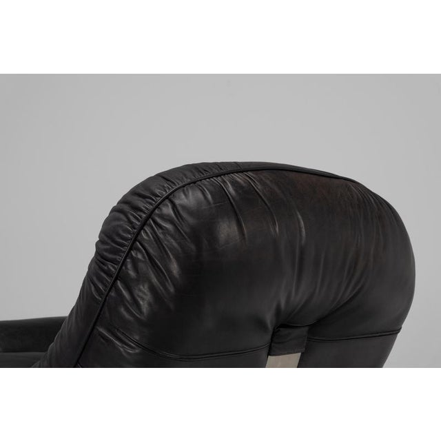 1970s Set of Tumble Chair and Ottoman attributed to Adriano Piazzesi for Tre D, Italy, 1973 For Sale - Image 5 of 17