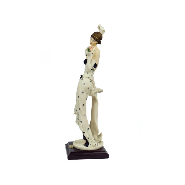 Art Nouveau Giuseppe Armani Camille Signed Sculpture Florence Italian Figurine For Sale - Image 3 of 13