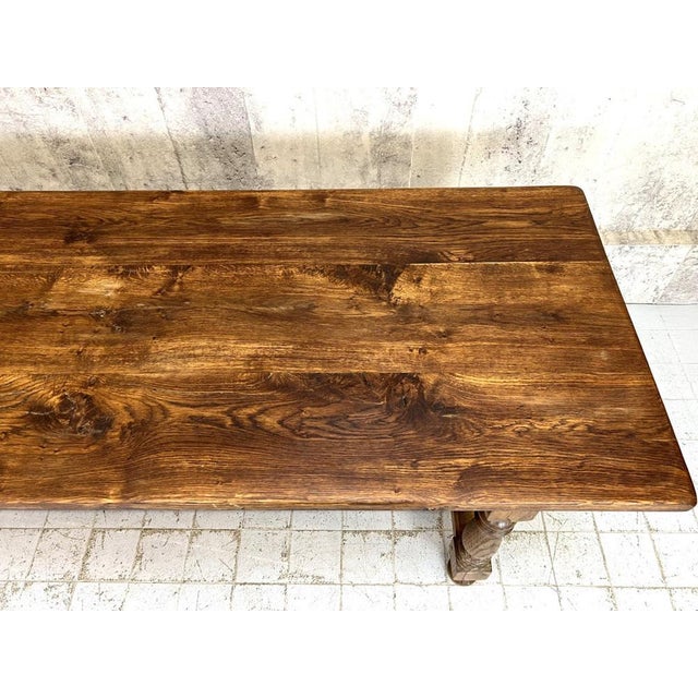 French Oak Farmhouse Refectory Table For Sale - Image 5 of 10
