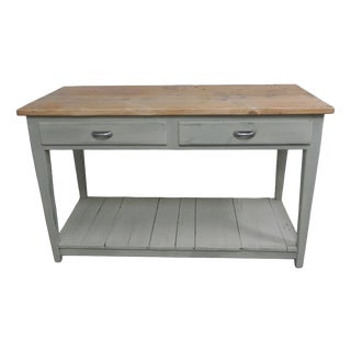 Vintage Fir Wood Counter, 1960s For Sale