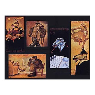 Markus Pierson "American Coyote in Paris" 5 Hand Signed Limited Ed Photoliths For Sale