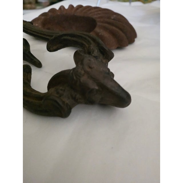 Victorian Cast Iron Knocker and Shell For Sale - Image 9 of 9