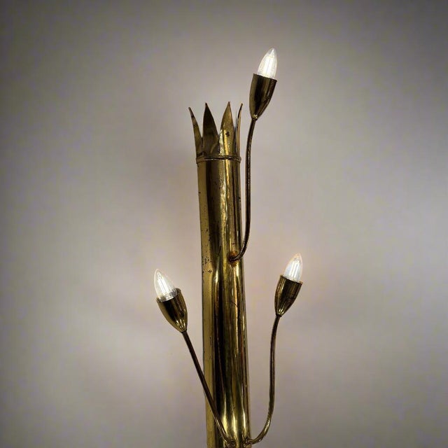 Mid-20 Century Single Large Twelve Light Brass Wall Sconce For Sale In New York - Image 6 of 18