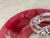 1960s Red Etched Glass Duck Platter With Handle For Sale - Image 5 of 8