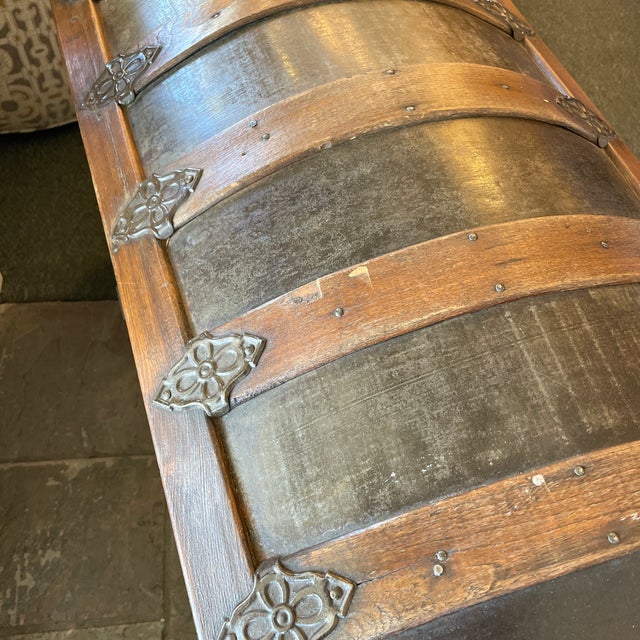Antique 1800's Dome Top Steamer Trunk For Sale - Image 12 of 13