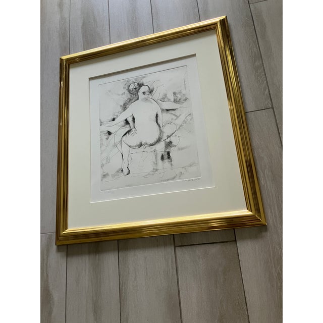 Marino Marini Marino Marini Original Etching, Rare Edition of Only 20. Signed, Framed, Numbered Xiv/Xx For Sale - Image 4 of 11
