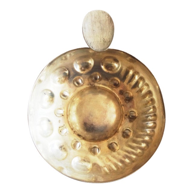 Late 19th Century Antique French Silver Plate Tastevin Porringer For Sale