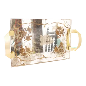 1970s Mirrored Art Deco Tray