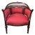 Edwardian Mahogany Barrel Back Conversation Chair, Circa 1900 For Sale
