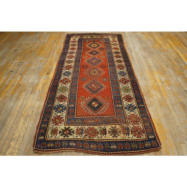 Caucasian - Kazak rug 4'4" x 9'0".