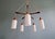 Large Scandinavian Chandelier in Teak and Satin White Opaline Glass, 1960s For Sale - Image 4 of 17