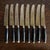 1960s Mid-Century Modern Black & Brass Flatware Set – 50 Pieces, Stainless Steel With Riveted Handles - Utensils For Sale - Image 4 of 9