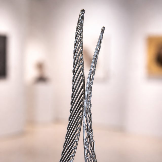 1970s Bob Bennett, Untitled Abstract Dynamic Sculpture, 1979, Brass Wire For Sale - Image 5 of 17