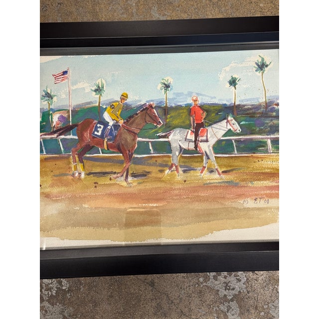 Wellington Polo Watercolor For Sale In Miami - Image 6 of 6