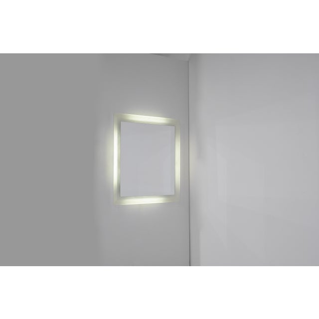 Vintage Italian Square Glass Mirror, 1970s For Sale - Image 11 of 14