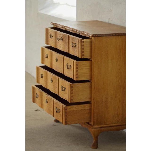 Mid-Century Modern Danish Chest of Drawers in Oak by Henning Kjærnulf, 1960s For Sale - Image 12 of 18