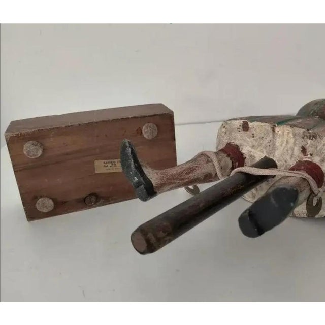 1980s Vintage Sarreid Ltd. Wood Court Jester Sculpture For Sale In Atlanta - Image 6 of 10