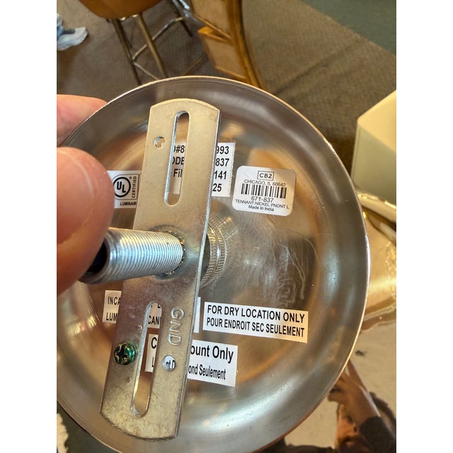 Silver Cb2 Tennant Pendant Light, Large For Sale - Image 8 of 12