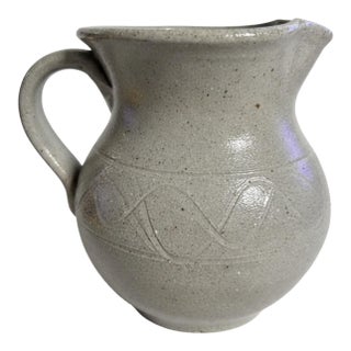 ML Owens Signed Seagrove Nc Studio Pottery Pitcher For Sale