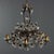 Early 20th Century Copper Metal and Glass Six-Light Chandelier, Italy For Sale - Image 3 of 9
