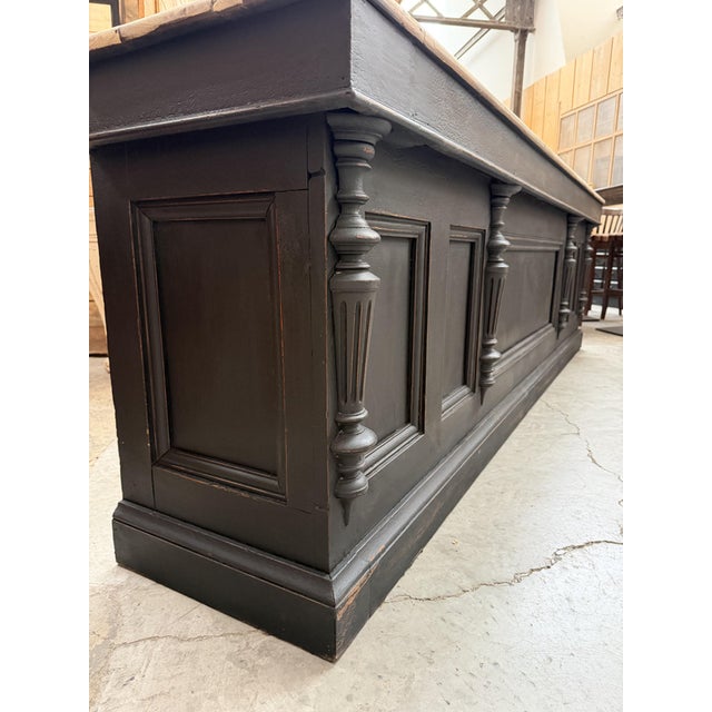 Wood Large Early 20th Century Store Counter For Sale - Image 7 of 18