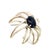 Metal 1990s Tiffany & Co Estate Large Onyx Flower Brooch Sterling Silver For Sale - Image 7 of 10
