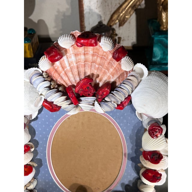 Vintage Italian Baroque Grotto Style Wall Hanging Picture Frame For Sale - Image 9 of 12