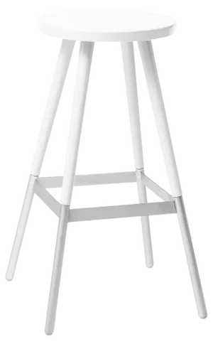 Large White Tupp Stool by Storängen Design