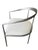 2020s 2025 Rh Chair Thaddeus Curved Forged Pewter Fabric Seat Side Restoration Hardware Barrelback Slope Arm For Sale - Image 5 of 10