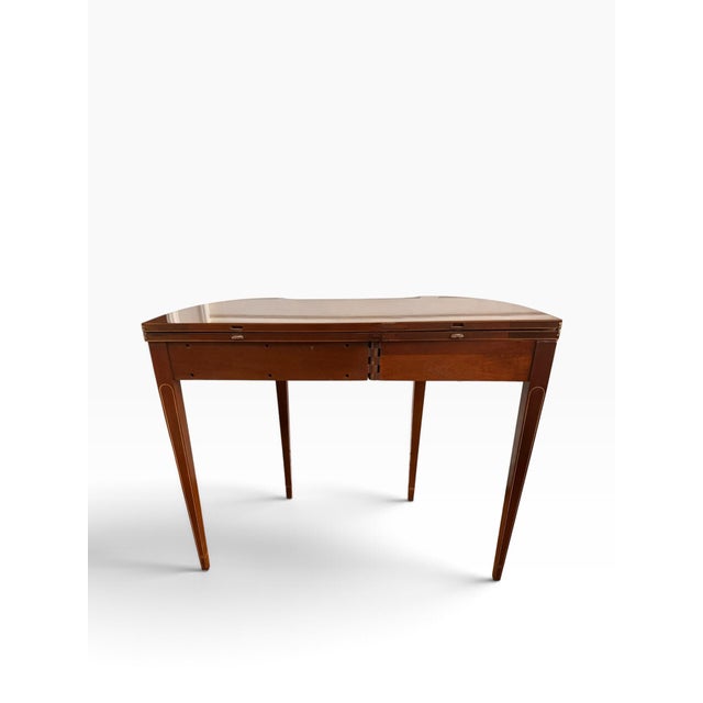 Late 20th Century Baker Furniture Historic Charleston Federal Mahogany Inlaid Folding Game Table For Sale - Image 9 of 18
