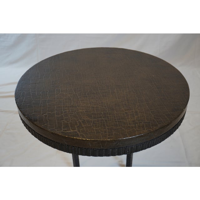 Black Gregorius Pineo Triola Hand-Forged Iron Base Table For Sale - Image 8 of 10