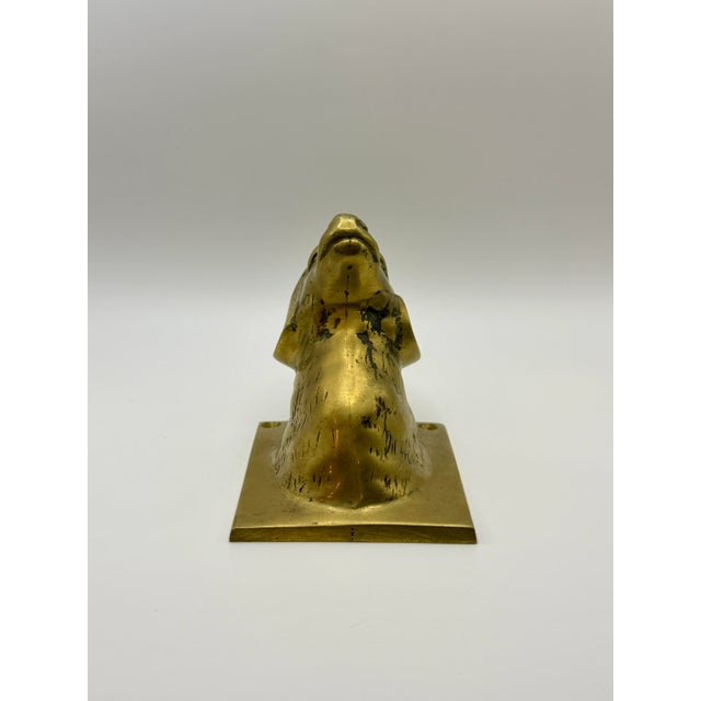 Metal Vintage Solid Brass Ram Head Wall Mount | Hollywood Regency Animal Bust Decor For Sale - Image 7 of 7