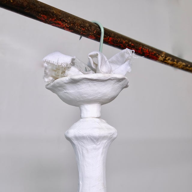 Handcrafted 10-Arm Chandelier in Coated Glass For Sale - Image 15 of 18