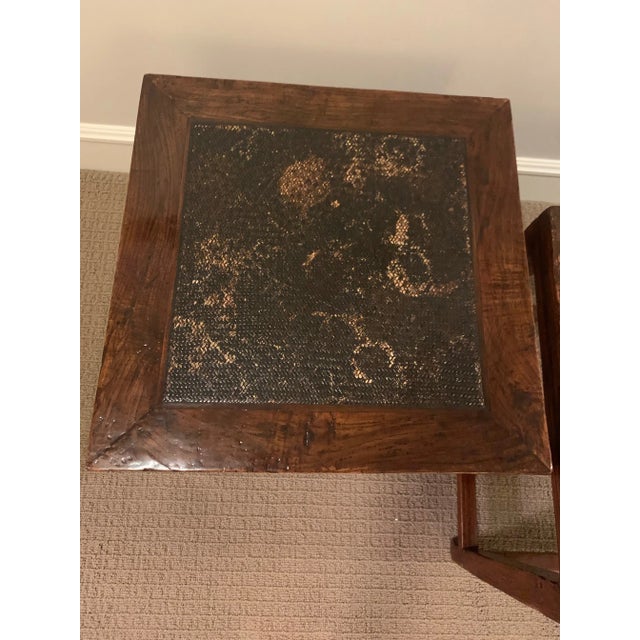 Chinese Chinese Stools With Woven Rattan Top - a Pair For Sale - Image 3 of 10