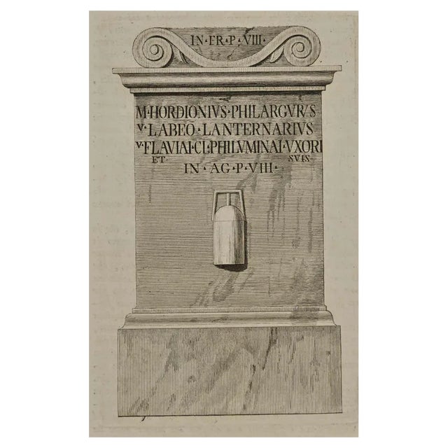 Luigi Vanvitelli, Ancient Monument, Etching, 18th Century For Sale