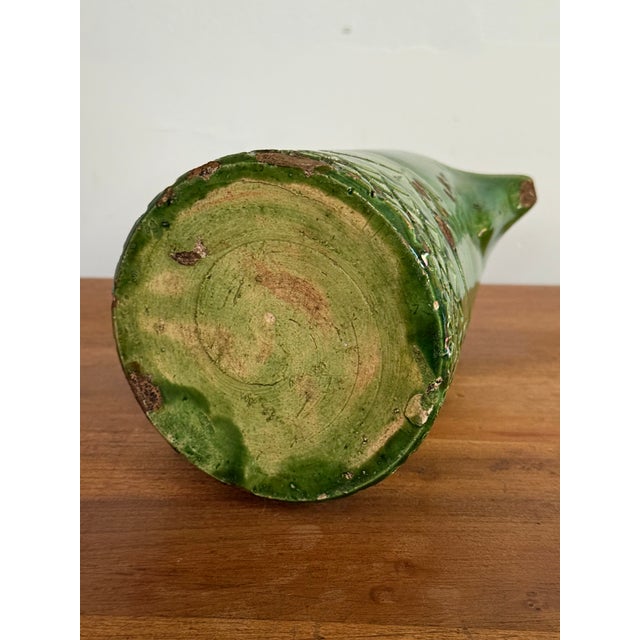 Early 20th Century Rustic Green European Pitcher For Sale - Image 11 of 12