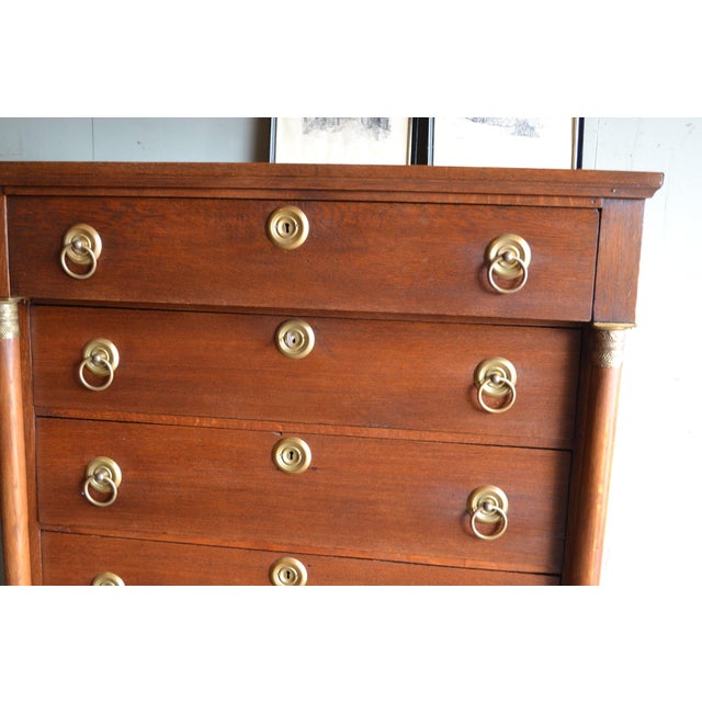 Antique Oak Empire Chiffonier For Sale - Image 5 of 11