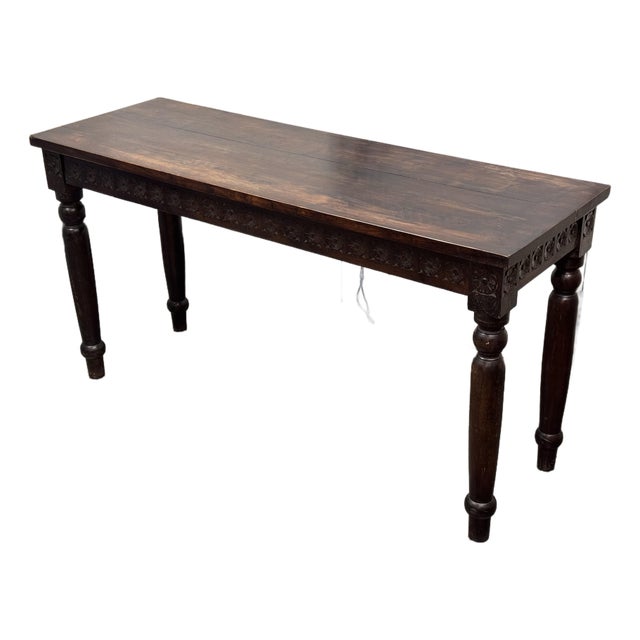 Carved Wood Console, Vintage For Sale