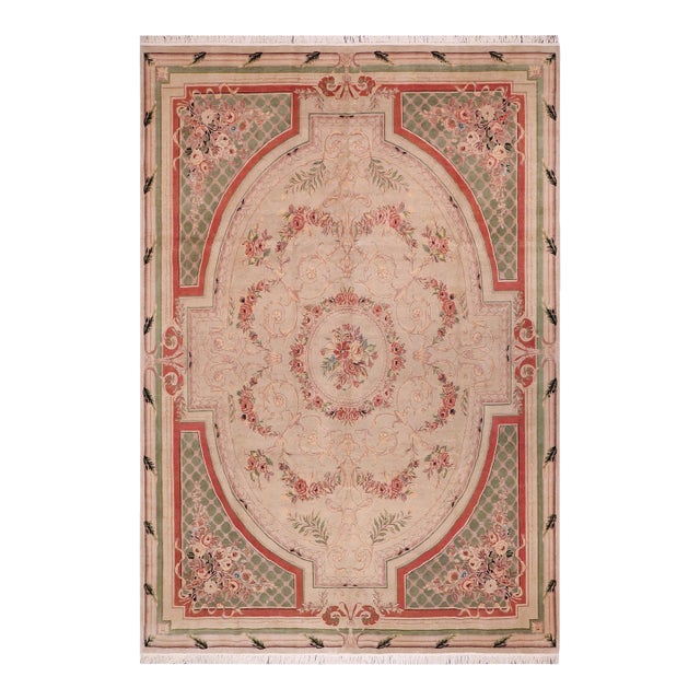 Renaissance Abusson Pak-Persian Gray/Green Wool Rug - 9'0'' X 12'4'' For Sale