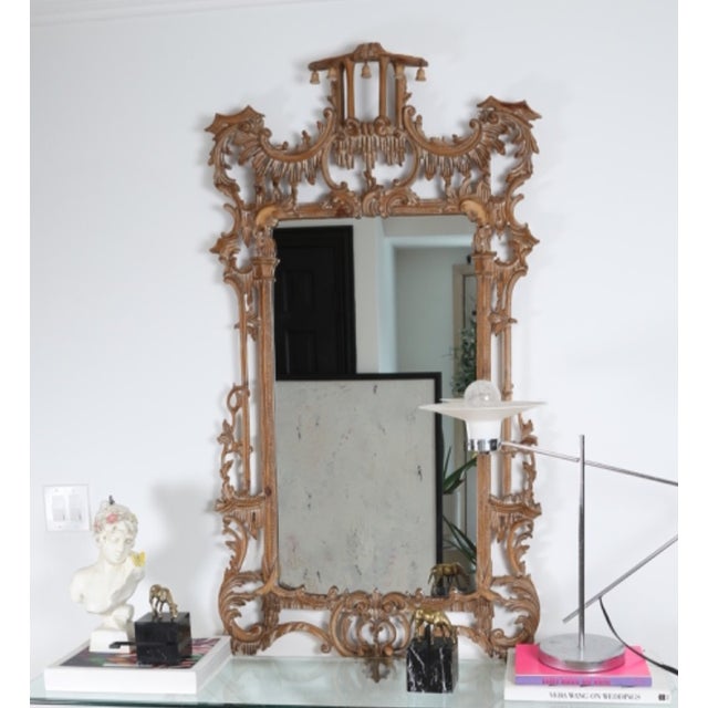 This striking Italian hand-carved giltwood mirror by La Barge instantly elevates any room it inhabits. Rich in sculptural...
