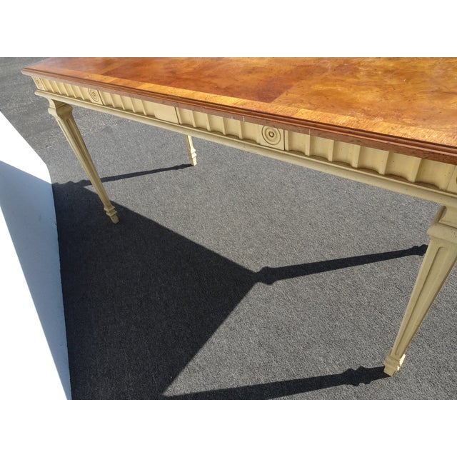 Vintage French Country Writing Executive Desk ~ Library Table by Shultz & Behrle For Sale - Image 13 of 13