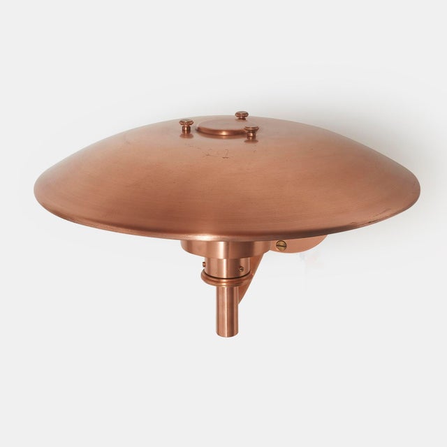 Mid-Century Modern 1960s Curved Arm PH 4½/3 Copper Sconce by Poul Henningsen For Sale - Image 3 of 7