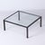 Metaform M1 coffee table from the 1980s with a 2 cm thick clear glass top, made by the Dutch company Metaform in a special...