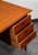 Brown Mid Century Danish Modern Desk Executive Teak 6 Drawer Bookshelf Floating Doors For Sale - Image 8 of 11