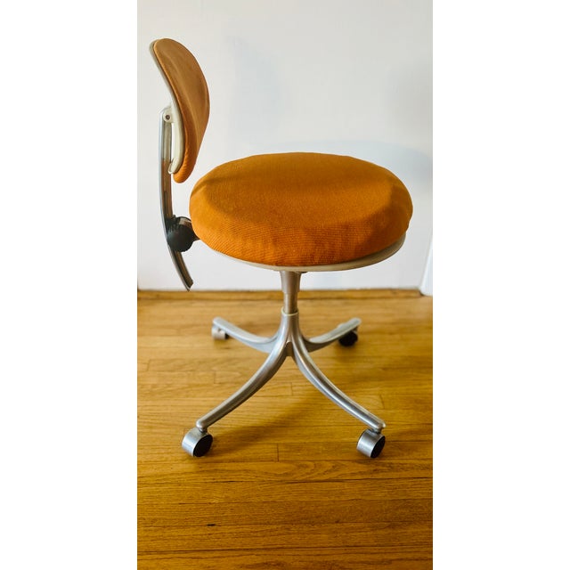 Authentic vintage KEVI ''castor'' adjustable seat and back rest desk chair designed by Jørgen Rasmussen for Fritz Hansen,...