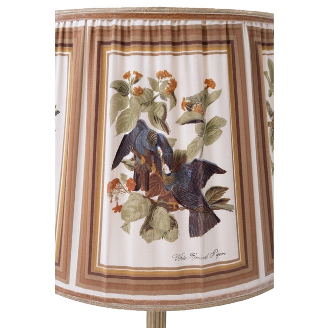 Corinthian Column Table Lamp in Bronze with Bird Shade, 1940s For Sale - Image 12 of 16