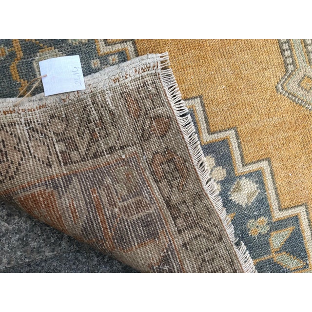 Turkish Oushak Tribal Floor Rug - 4′2″ × 7′8″ For Sale - Image 4 of 11