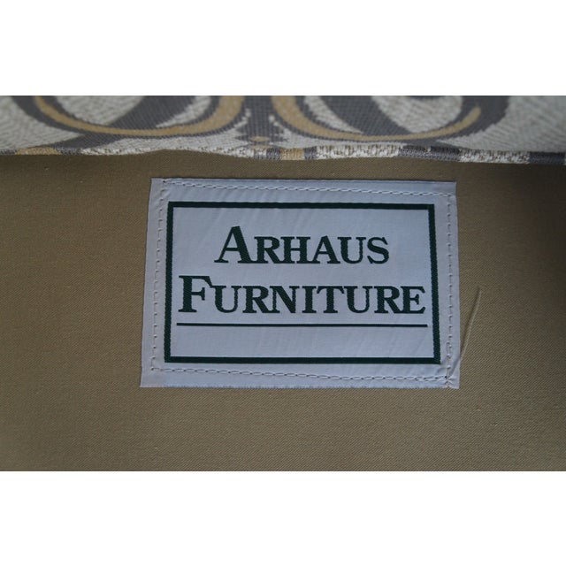 Late 20th Century Arhaus Cambridge Oversized Nailhead Wingback Club Lounge Armchairs For Sale - Image 10 of 12