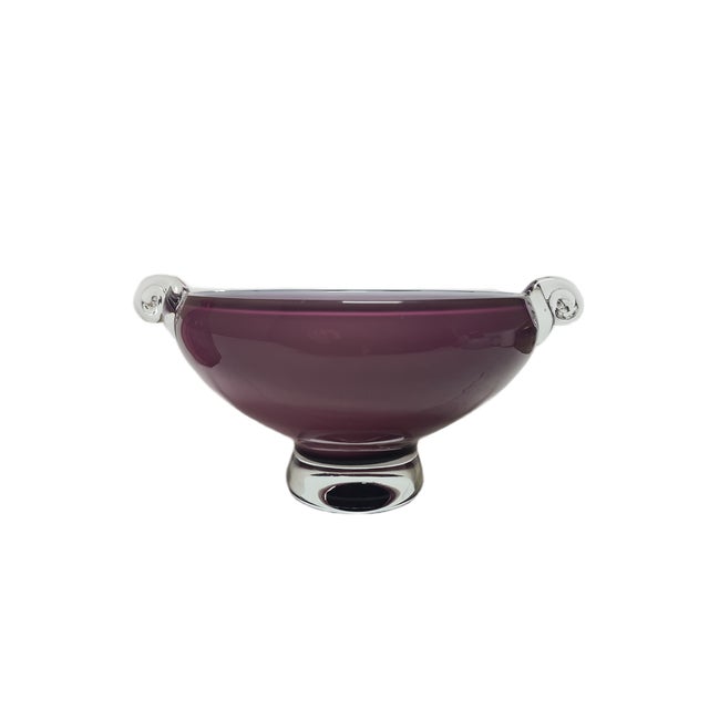 Glass Basket from HSG Tarnowiec, Poland, 1970s For Sale - Image 4 of 8